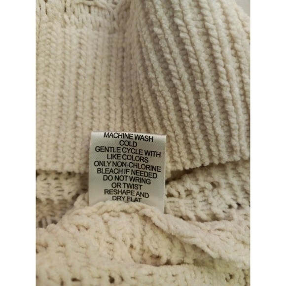 Nicole Miller artelier Ivory Knit 3/4 Sleeve Open Cardigan Sweater‎ Size S - Picture 10 of 12